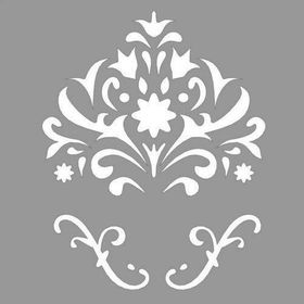 Artikel Floral Joyce 30x30 cm Fayans Duvar Mobilya Stencil Boyama Şablonu