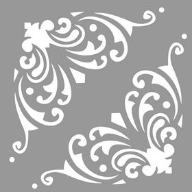 Artikel Floral Judith 30x30 cm Fayans Duvar Mobilya Stencil Boyama Şablonu