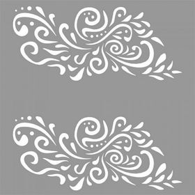Artikel Floral Judy 30x30 cm Fayans Duvar Mobilya Stencil Boyama Şablonu