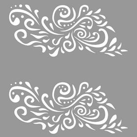 Artikel Floral Judy 30x30 cm Fayans Duvar Mobilya Stencil Boyama Şablonu