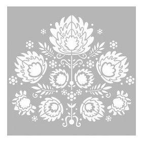 Artikel Floral Nakış Motifi 30x30 cm Fayans Duvar Mobilya Stencil Boyama Şablonu