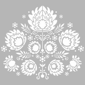 Artikel Floral Nakış Motifi 30x30 cm Fayans Duvar Mobilya Stencil Boyama Şablonu