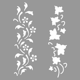 Artikel Floral Skethes 30x30 cm Fayans Duvar Mobilya Stencil Boyama Şablonu