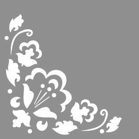 Artikel Floral Waltz 30x30 cm Fayans Duvar Mobilya Stencil Boyama Şablonu