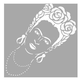Artikel Frida Kahlo 30x30 cm Fayans Duvar Mobilya Stencil Boyama Şablonu