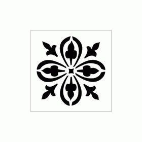 Artikel Gotik Motif 30x30 cm Fayans Duvar Mobilya Stencil Boyama Şablonu