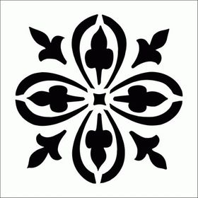 Artikel Gotik Motif 30x30 cm Fayans Duvar Mobilya Stencil Boyama Şablonu