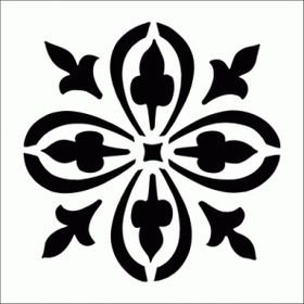Artikel Gotik Motif 30x30 cm Fayans Duvar Mobilya Stencil Boyama Şablonu