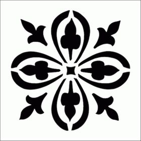 Artikel Gotik Motif 30x30 cm Fayans Duvar Mobilya Stencil Boyama Şablonu