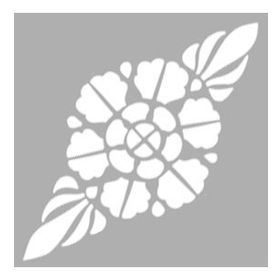 Artikel Grapes Floral 30x30 cm Fayans Duvar Mobilya Stencil Boyama Şablonu