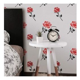 Artikel Gül 3 30x30 cm Duvar Fayans Mobilya Stencil Boyama Şablonu