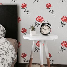 Artikel Gül 3 30x30 cm Duvar Fayans Mobilya Stencil Boyama Şablonu