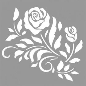 Artikel Gül Dalı 30x30 cm Fayans Duvar Mobilya Stencil Boyama Şablonu