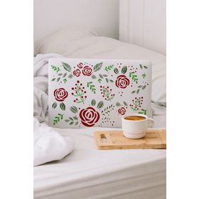 Artikel Gül ve Yabani Çiçek 30x30 cm Fayans Duvar Mobilya Stencil Boyama Şablonu