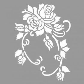 Artikel Güllü Floral 30x30 cm Fayans Duvar Mobilya Stencil Boyama Şablonu