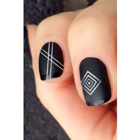 Artikel Gümüş Etnik Çizgiler Metalik Nail Art Tırnak Sticker