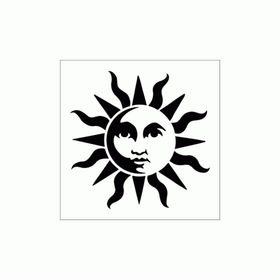 Artikel Güneş Astronomik 30x30 cm Fayans Duvar Mobilya Stencil Boyama Şablonu