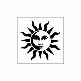 Artikel Güneş Astronomik 30x30 cm Fayans Duvar Mobilya Stencil Boyama Şablonu