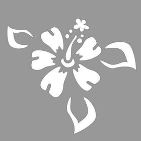 Artikel Hibiscus Bowie 30x30 cm Fayans Duvar Mobilya Stencil Boyama Şablonu