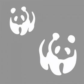 Artikel İkili Panda Stencil Boyama Şablonu 30x30 cm Duvar Stencil