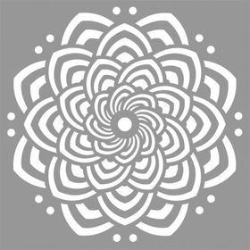 Artikel İlüzyon Mandala Stencil Boyama Şablonu 30x30 cm Duvar Stencil
