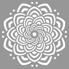 Artikel İlüzyon Mandala Stencil Boyama Şablonu 30x30 cm Duvar Stencil