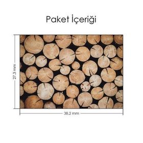 Artikel İstiflenmiş Odunlar Notebook Sticker