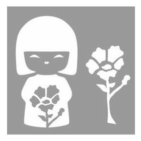 Artikel Japon Kız Çocuk 30x30 cm Fayans Duvar Mobilya Stencil Boyama Şablonu