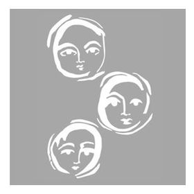 Artikel Kadın Portre 30x30 cm Fayans Duvar Mobilya Stencil Boyama Şablonu