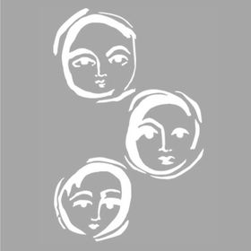 Artikel Kadın Portre 30x30 cm Fayans Duvar Mobilya Stencil Boyama Şablonu