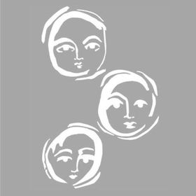 Artikel Kadın Portre 30x30 cm Fayans Duvar Mobilya Stencil Boyama Şablonu
