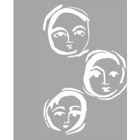 Artikel Kadın Portre 30x30 cm Fayans Duvar Mobilya Stencil Boyama Şablonu