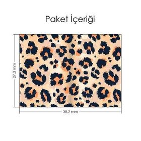 Artikel Kahverengi Leopar Deseni Notebook Sticker