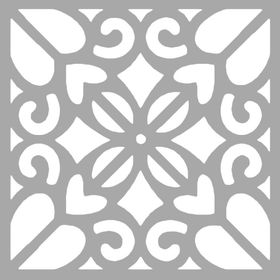 Artikel Kalp Detay Karo 30x30 cm Fayans Duvar Mobilya Stencil Boyama Şablonu