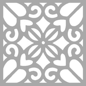 Artikel Kalp Detay Karo 30x30 cm Fayans Duvar Mobilya Stencil Boyama Şablonu