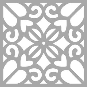 Artikel Kalp Detay Karo 30x30 cm Fayans Duvar Mobilya Stencil Boyama Şablonu