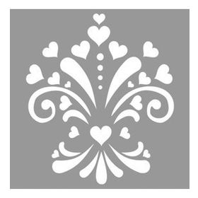 Artikel Kalpli Damask 30x30 cm Fayans Duvar Mobilya Stencil Boyama Şablonu