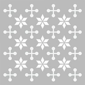 Artikel Kar Tanesi 30x30 cm Fayans Duvar Mobilya Stencil Boyama Şablonu