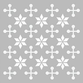 Artikel Kar Tanesi 30x30 cm Fayans Duvar Mobilya Stencil Boyama Şablonu