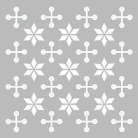 Artikel Kar Tanesi 30x30 cm Fayans Duvar Mobilya Stencil Boyama Şablonu