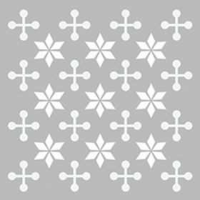 Artikel Kar Tanesi 30x30 cm Fayans Duvar Mobilya Stencil Boyama Şablonu