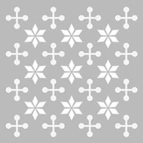 Artikel Kar Tanesi 30x30 cm Fayans Duvar Mobilya Stencil Boyama Şablonu