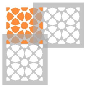 Artikel Kare Fas Motif 30x30 cm Fayans Duvar Mobilya Stencil Boyama Şablonu