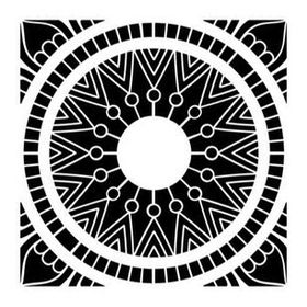 Artikel Kare Mandala 2 30x30 cm Fayans Duvar Mobilya Stencil Boyama Şablonu