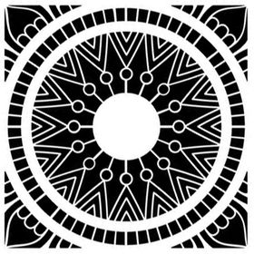 Artikel Kare Mandala 2 30x30 cm Fayans Duvar Mobilya Stencil Boyama Şablonu