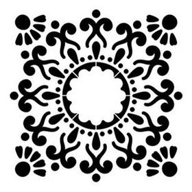 Artikel Kare Mandala 3 30x30 cm Fayans Duvar Mobilya Stencil Boyama Şablonu