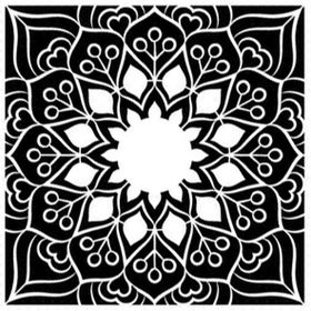 Artikel Kare Mandala 30x30 cm Fayans Duvar Mobilya Stencil Boyama Şablonu