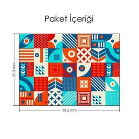 Artikel Karelerde Desenler Notebook Sticker