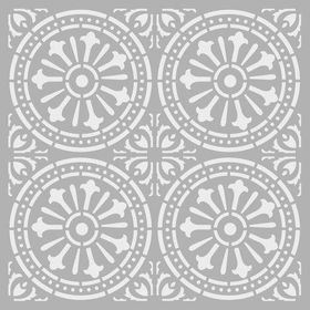 Artikel Karo 4 30x30 cm Fayans Duvar Mobilya Stencil Boyama Şablonu