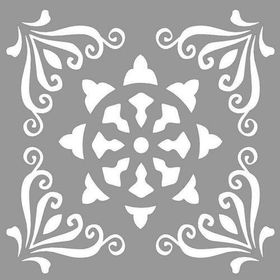 Artikel Karo Brown 30x30 cm Fayans Duvar Mobilya Stencil Boyama Şablonu